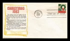 DR JIM STAMPS US COVER CHRISTMAS WREATH CANDLES FDC SCOTT 1205 KHOL KRAFT