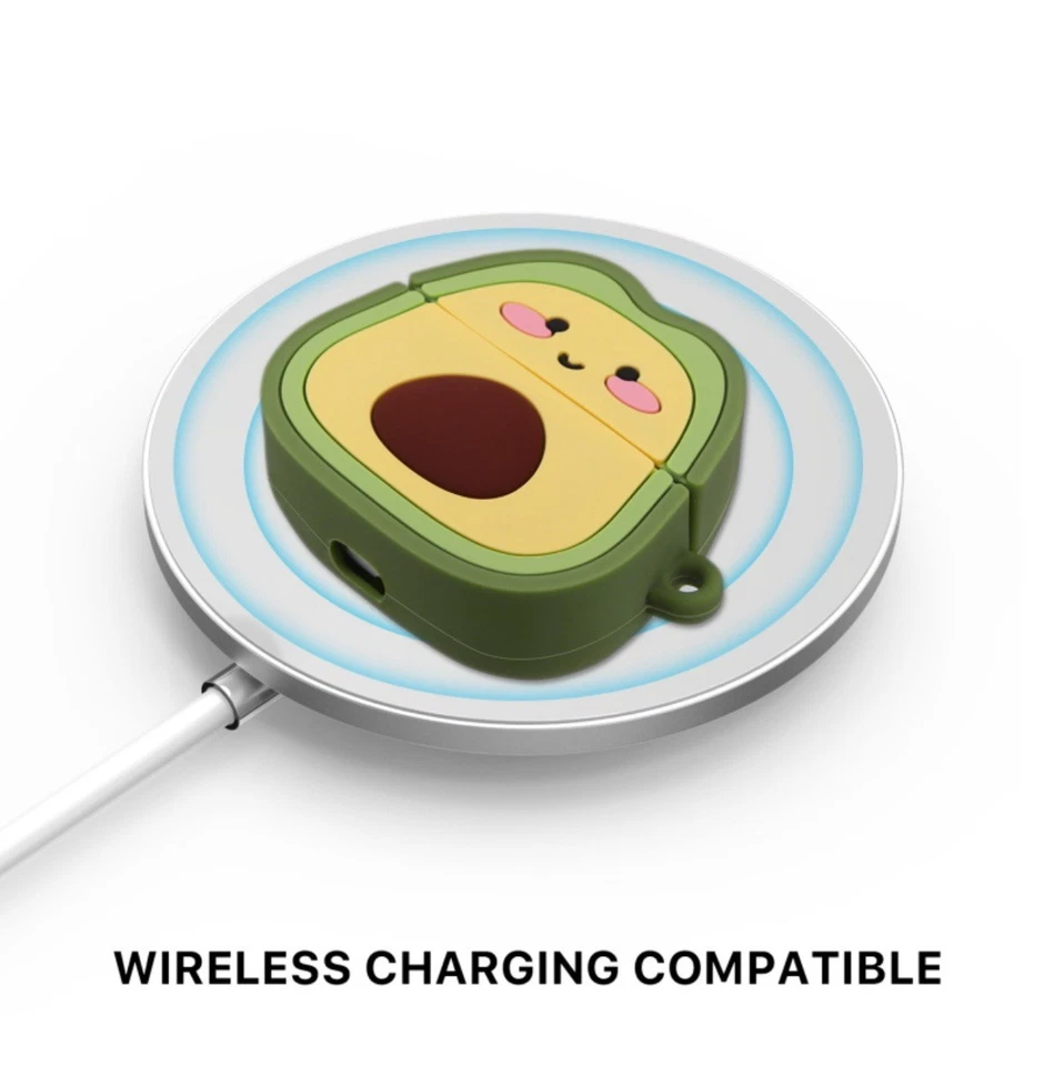 3D Cartoon Silicone Case for Apple AirPods 3 avocato - Image 3 of 4