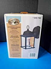 Hampton Bay Outdoor Wall Lantern Black, Beveled Glass Shade
