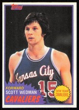 1981-82 Topps #19 Scott Wedman Cleveland Cavaliers Card