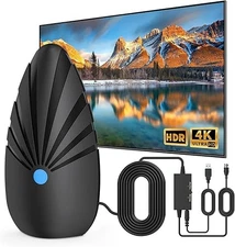 Nogyzo Indoor TV Antenna, 900+ Mile Range 4K 1080P HD Digital HDTV Smart TVs