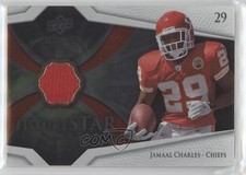 2008 Upper Deck Icons Future Stars Materials Silver Jamaal Charles #FSM20 0v1