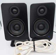 Kanto Yu2 Black Powered Speakers w/ Stands