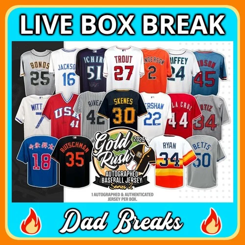 LOS ANGELES DODGERS Gold Rush autographed/signed baseball jersey: Live BoxBreak