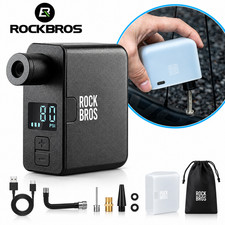 ROCKBROS Mini Electric Bike Pump 120PSI Portable Bicycle Tire Inflator USB-C MTB