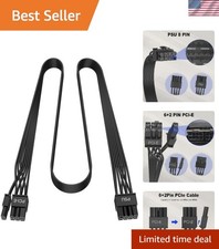 High-Capacity PCIe Cable: Male to Male 8 Pin to 6 2 Pin, Shock-Resistant