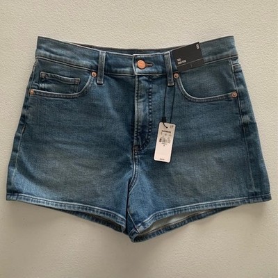 Express 90s Inspired Denim Shorts NWT Super High Rise Mom Style Coastal Chic 8