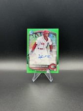 2025 Bowman Chrome Adolfo Sanchez Auto 10/99 #BMA-ASA Green Mega Refractor REDS