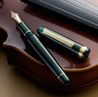 Platinum New #3776 CENTURY Fountain Pen Laurel Green Medium Nib PNB-15000#41-3n