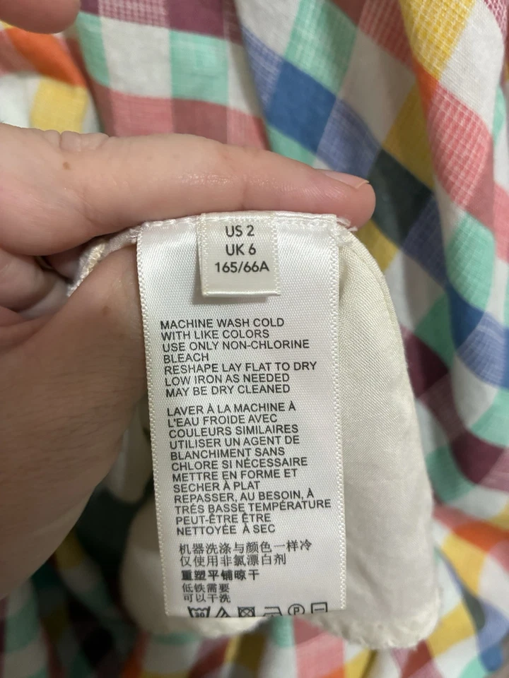 Falda midi a cuadros multicolor línea A Maeve Anthropologie 2 Foto 3 de 4