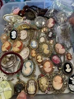 Vintage To Now Costume Jewelry Lot -CAMEOS- NECKLACES- BRACELETS-PINS-EARRINGS