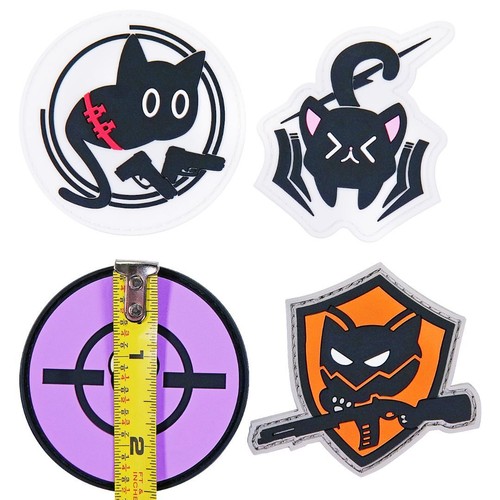 Gancho y bucle de PVC Kawaii Kawaii emblema francotirador táctico anime - Imagen 2 de 4