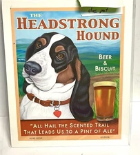 Headstrong Hound Dog Retro Pets 8x10 Art Print Krista Brooks Works of Arf SEALED