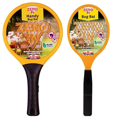 ZERO IN Bug Zapper Racket Fly Swatter Mosquito Bat And Handy Wasp Electric Insect Killer
