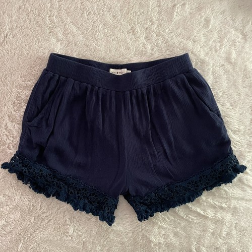 Mini Molly Mädchen Größe 12/14 dunkelblau Shorts gefüttert, Taschen und Spitzensaum