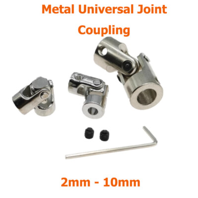 2mm-10mm Metall Kreuzgelenk Kupplung Universal Lenkwelle U-Gelenk Kupplung
