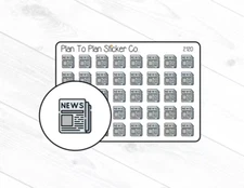 2120~~Newspaper Planner Stickers.