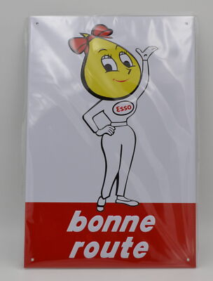 Tin Sign '' ESSO BONNE ROUTE ''