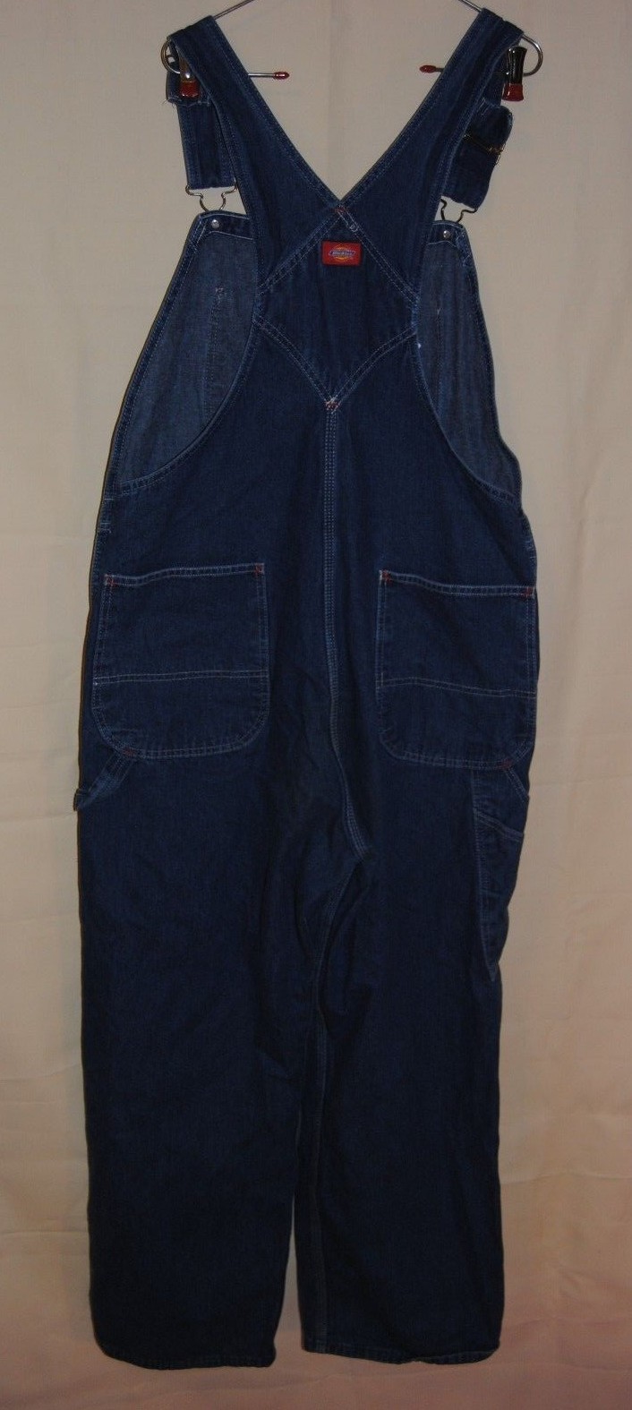 Men's DICKIES Blue Denim Bib Overalls Size W38 L30 Gem