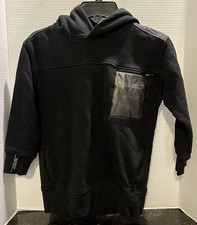 Zara Boys Black Pullover Hoodie Size 6  Don  t Stop  Reflective Details Size 6