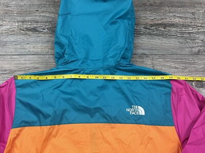 The North Face Men's Fanorak Windbreaker Jacket 1/4 Zip Neon Color Block  LARGE