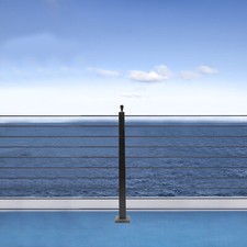 Cable Railing Post Railing Column 36"x2"x2" Level drilled Post Adjustable Top