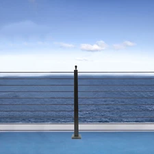 Cable Railing Post Railing Column 36"x2"x2" Level drilled Post Adjustable Top