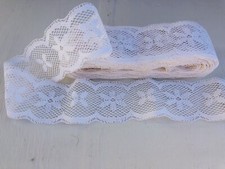 Vintage Off White Floral Daisy Lace 2" Trim Edging Ribbon 8 Yards Crafts Sewing