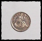 1839-P  No Drapery  SEATED LIBERTY HALF DIME Dipped Very Choice  AU+ #22D27
