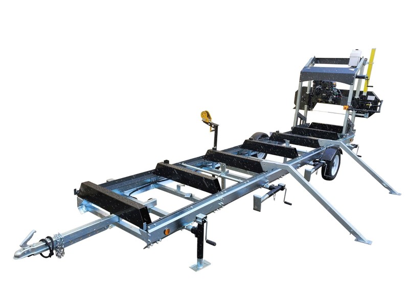 31" Capacity Portable Sawmill Gas KOHLER 14HP ENGINE ELECTRIC START WITH TRAILER