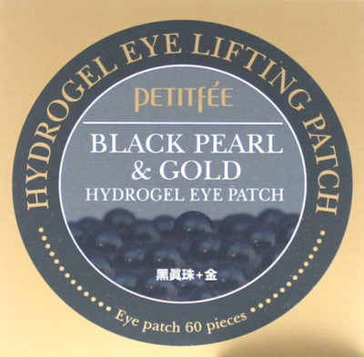 Petitfee Black Pearl & Gold Hydrogel Eye Patch 60 Patches - Authentic US Seller