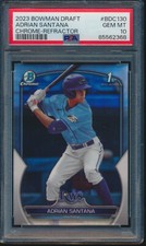 PSA 10 ADRIAN SANTANA 1st 2023 Bowman Chrome Draft REFRACTOR Royals RC GEM MINT