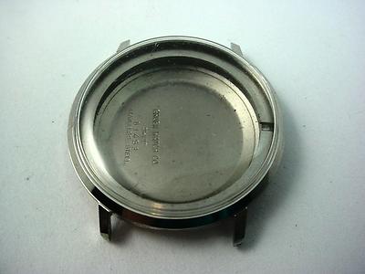Id 25.73mm Mens Gruen Silver Tone Vintage Watch Case Crystal Case Back New Old S