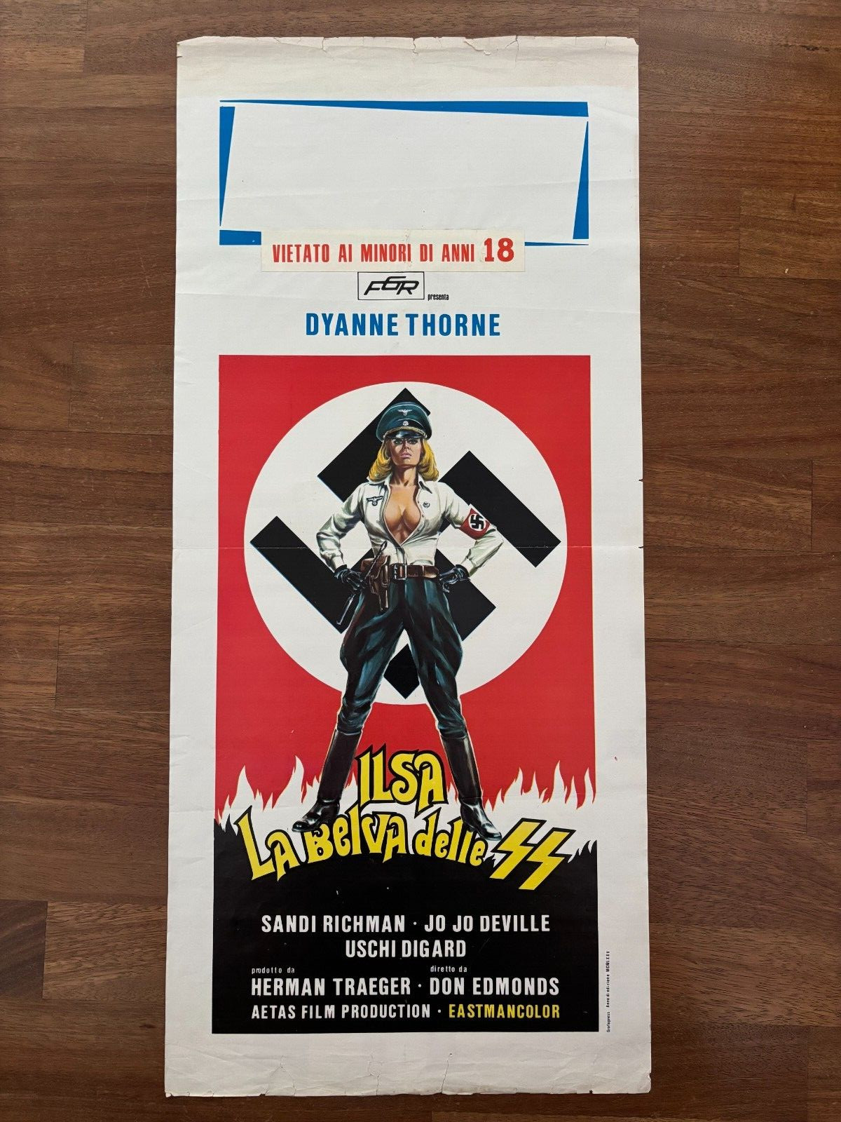 Locandina originale film Ilsa, la belva delle SS (1975) - Regia di Don Edmonds