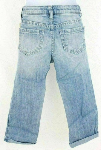 Cherokee Girl's Blue Boyfriend Crop Distressed Denim Pants Size 4 - Picture 6 of 12