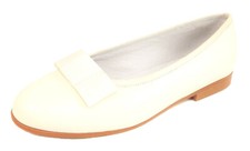 DE OSU -Spain -SALE Girls Ivory Leather Dress Ballet Flats -Shoes-European -Sz 3