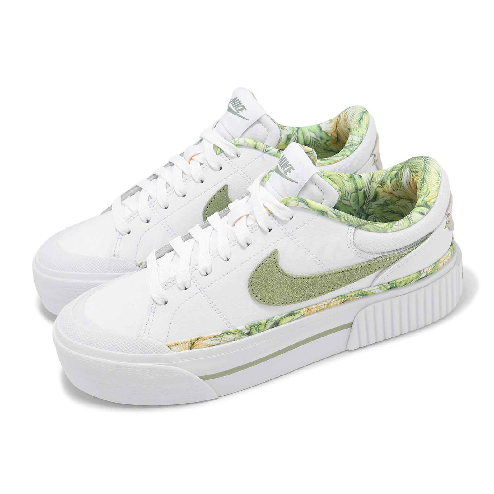Женские повседневные кроссовки Nike Wmns Court Legacy Lift Tropical White Oil Green HF5054-100