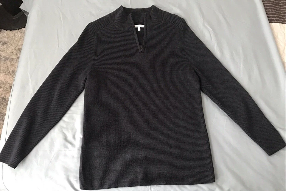 Suéter Vince Camuto Para Hombre Cuarto Cremallera Cuello Simutado Foto 4 de 4