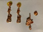Vintage Avon Gold Tone New Year's Cheers Pierced Earrings with matching Lapel — photo 5