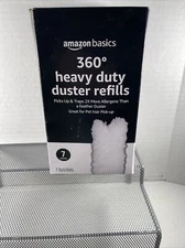NEW SEALED Amazon Basics 360 Heavy Duty Duster Refills  7 Dusters  Pack White