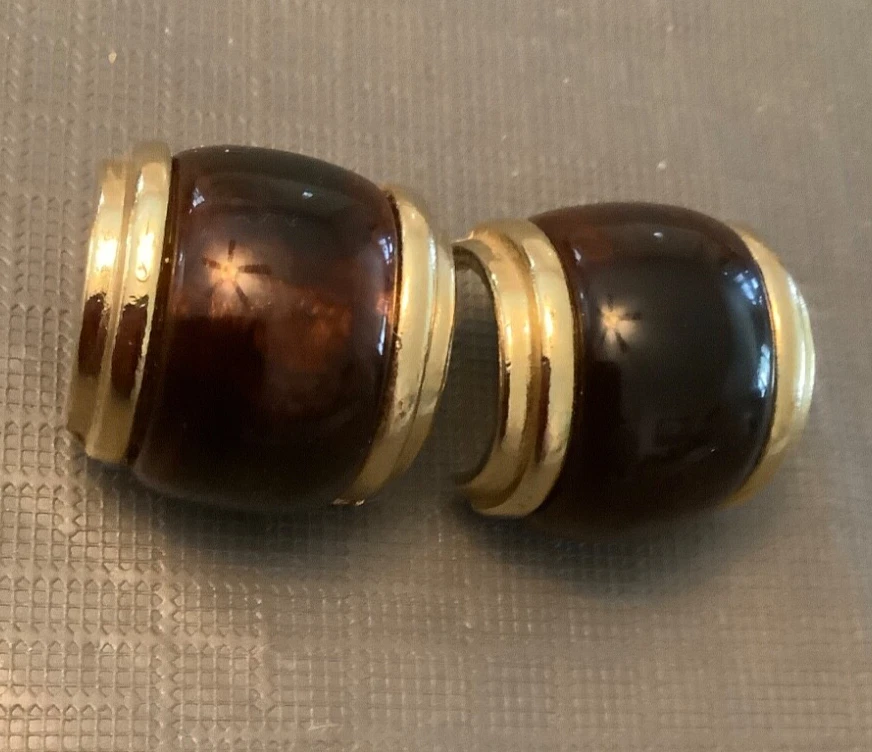 Pendientes colgantes con clip de aro Lucite vintage... Foto 3 de 3