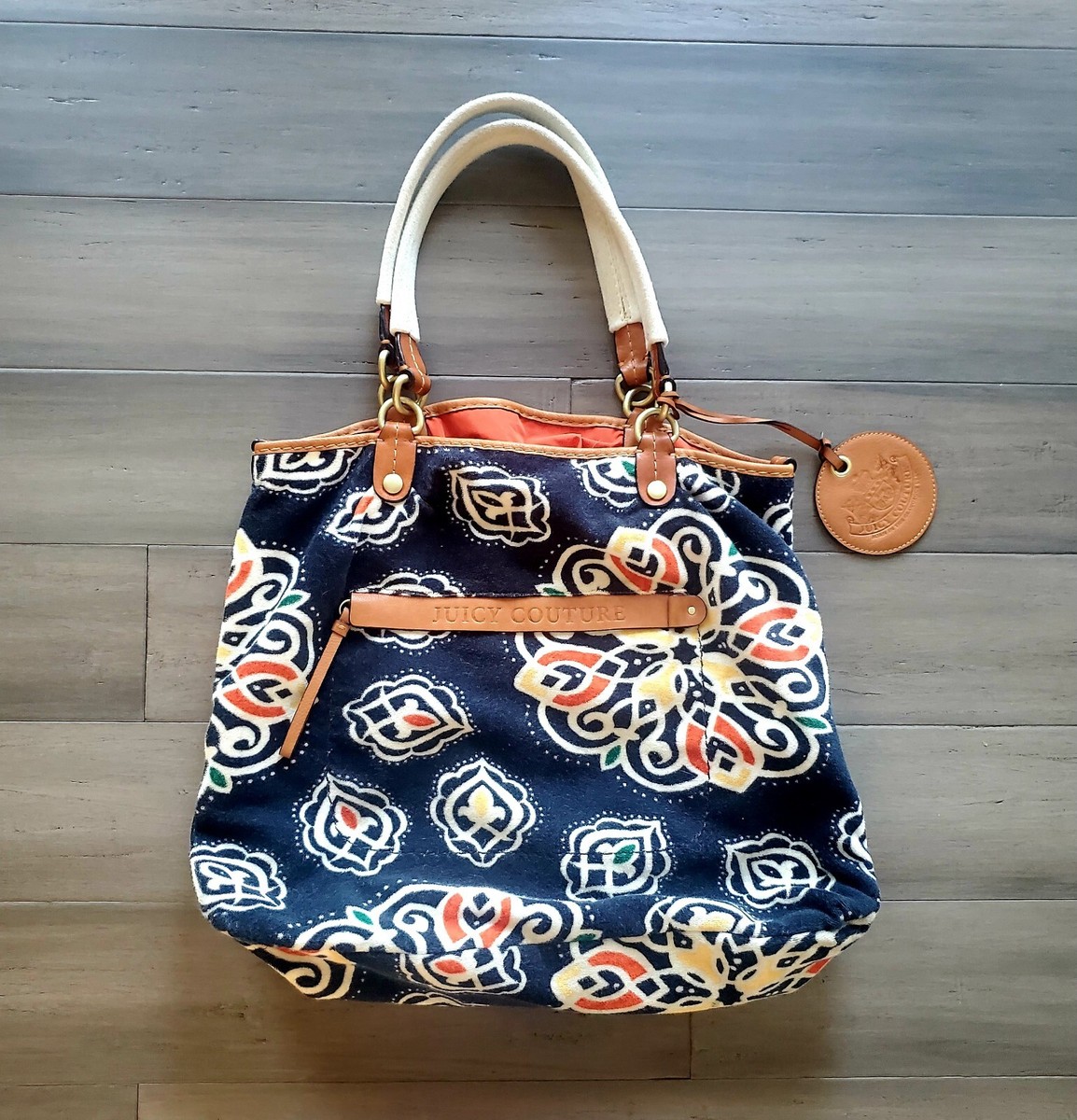Vintage Juicy Couture Tote Bag Terry Cloth Handbag Large  display picture 2