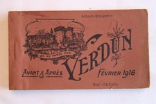 1916 UNUSED WWI FRENCH VERDUN WAR PICTURES (BEFORE & AFTER) POSTCARD ALBUM