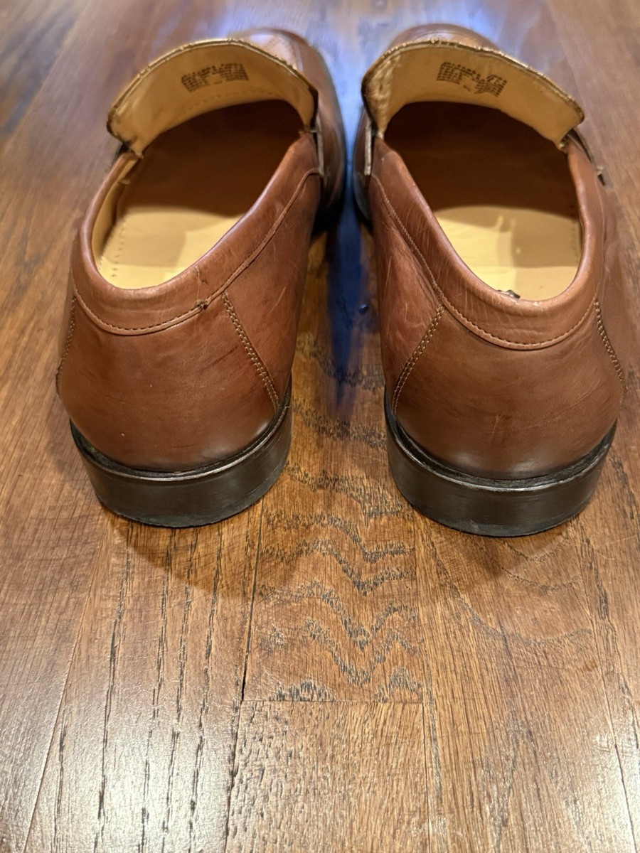 Franco Cuadra Brown Tan Leather Slip-On Loafers with  display picture 2