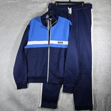 AMI Alexandre Mattiussi Track Jacket Men Size XL Blue Sports Fleece Full Zip NWT