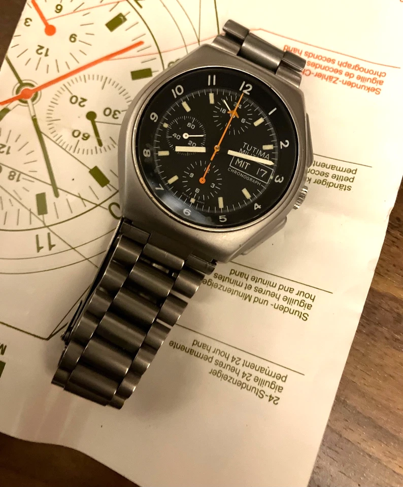 Tutima Military Chronograph Lemania 5100 Edelstahl Box v. Sammler - Bild 2 von 4