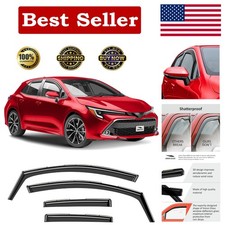in-Channel Extra Durable Rain Guards for Toyota Corolla 2020-2025 Hatchback, W..