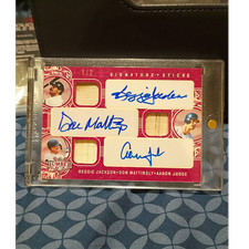 Leaf Lumber Signature Sticks Triple Auto 1/2 Yankees Jackson Mattingly Judge