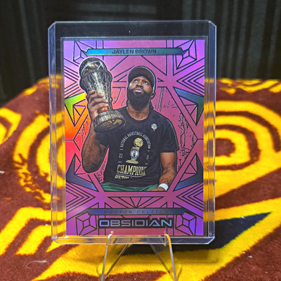2024-25 Panini Obsidian Jaylen Brown Electric Etch Purple Flood /75 #186