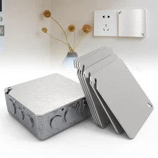 6 Pcs 4x4 Metal Electrical Box Cover Plate, Metal Junction Box Covers Plate, ...